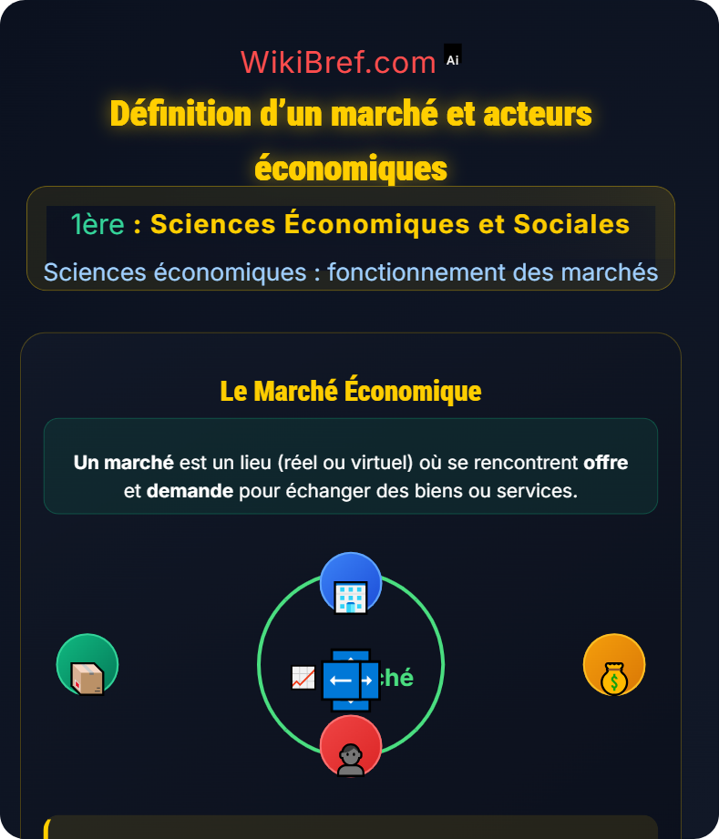 Comment un marché concurrentiel fonctionne‑t‑il ? Sciences économiques : fonctionnement des marchés