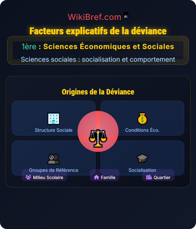 Quels sont les processus sociaux qui contribuent à la déviance ? Sciences sociales : socialisation et comportement