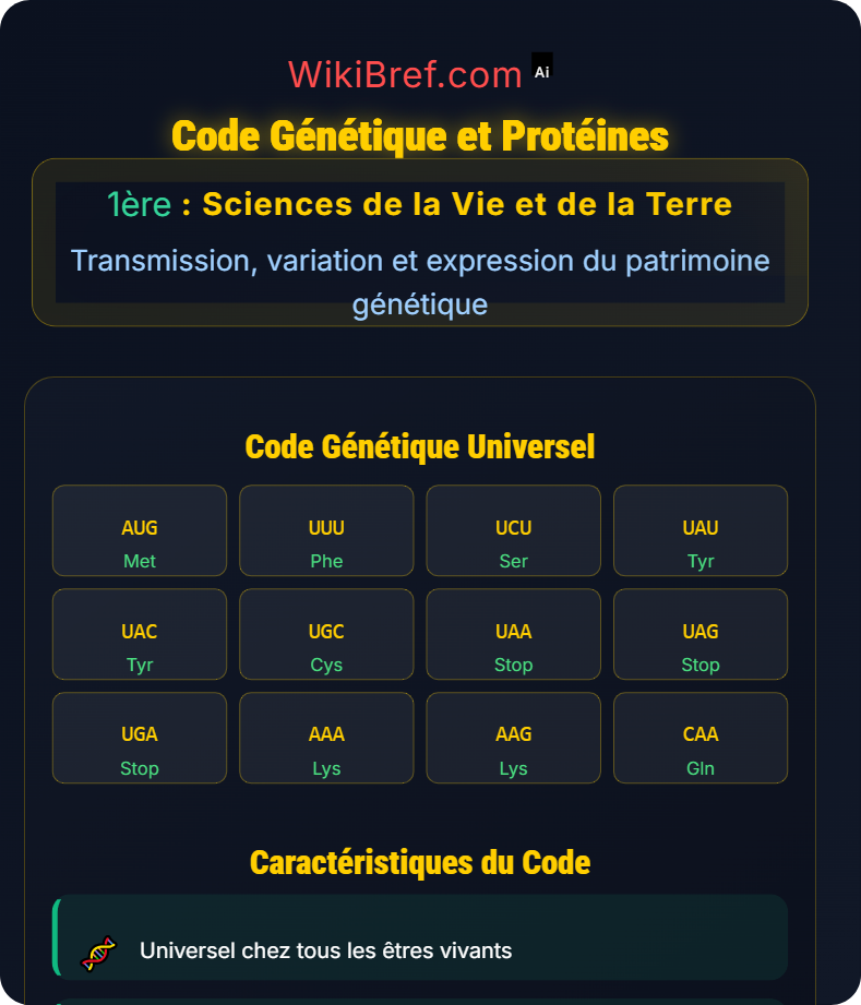 L’expression du patrimoine génétique Transmission, variation et expression du patrimoine génétique
