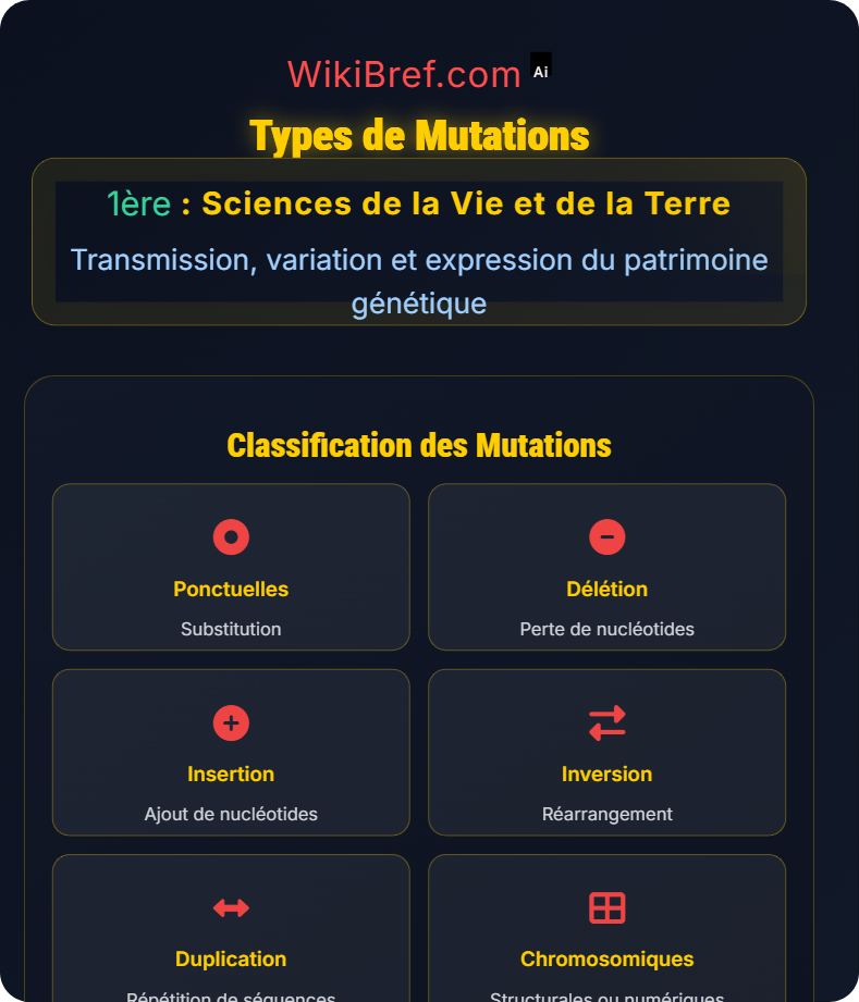 Mutations de l’ADN et variabilité génétique Transmission, variation et expression du patrimoine génétique