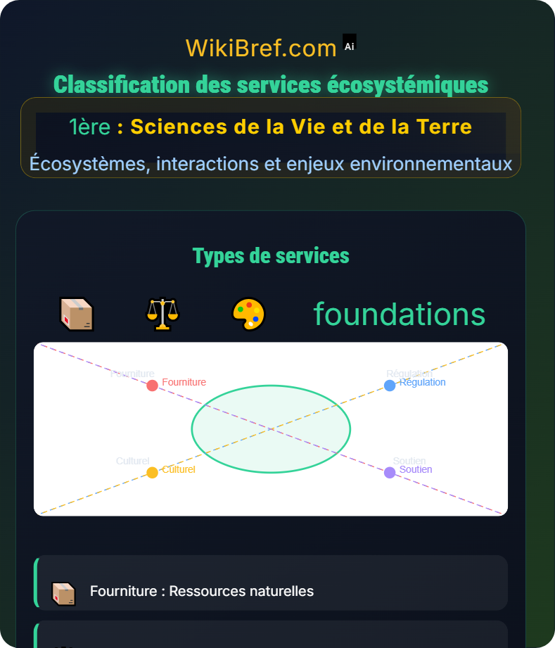 Services écosystémiques Écosystèmes, interactions et enjeux environnementaux