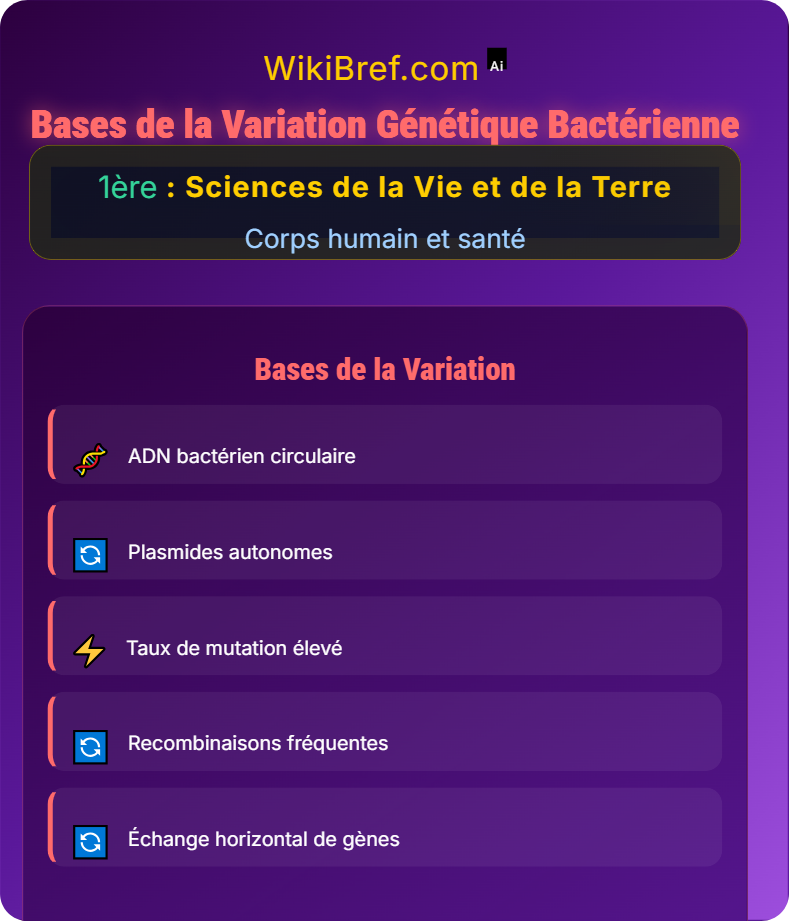 Variation génétique des bactéries et résistance aux antibiotiques Corps humain et santé