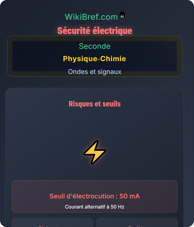 Intensité et tension dans un circuit électrique Ondes et signaux