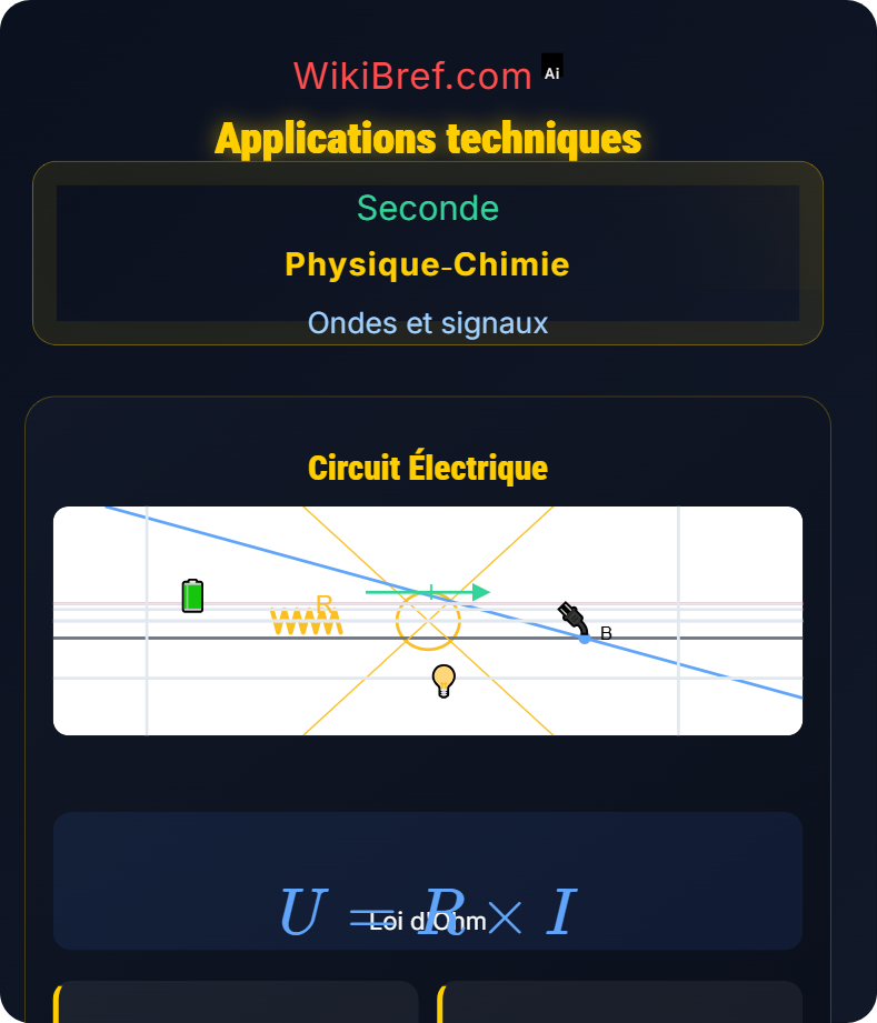 Loi d’Ohm et résistance électrique Ondes et signaux