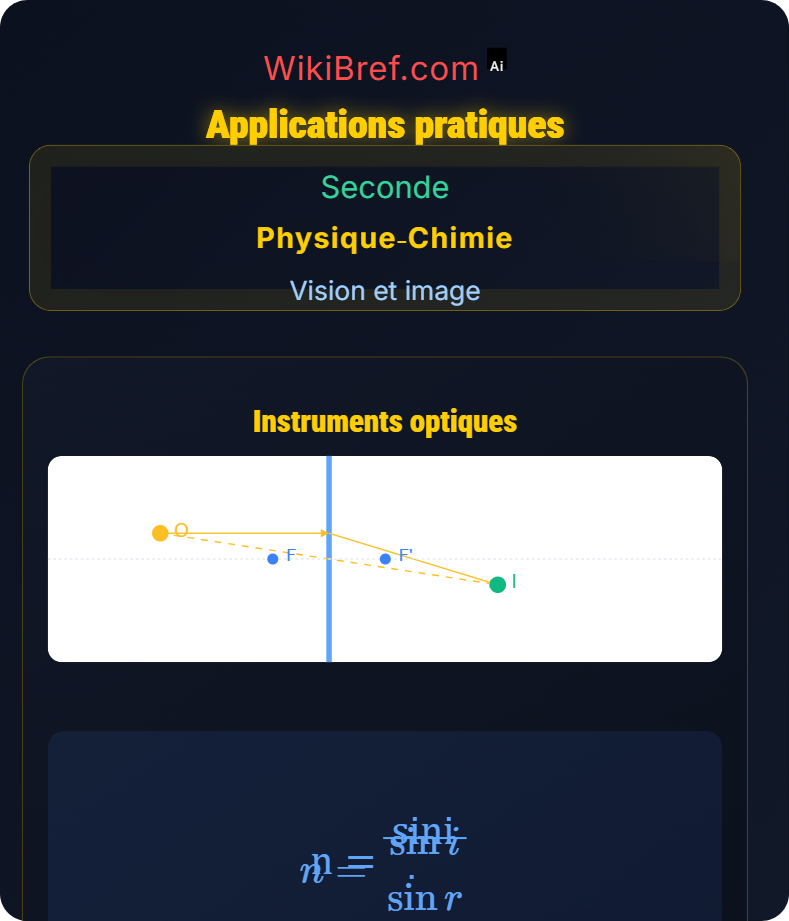 Réflexion et réfraction de la lumière Vision et image