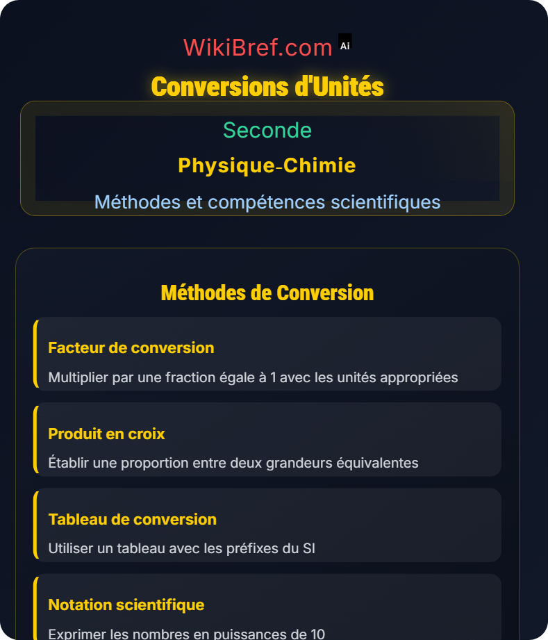 Mesures et unités Méthodes et compétences scientifiques