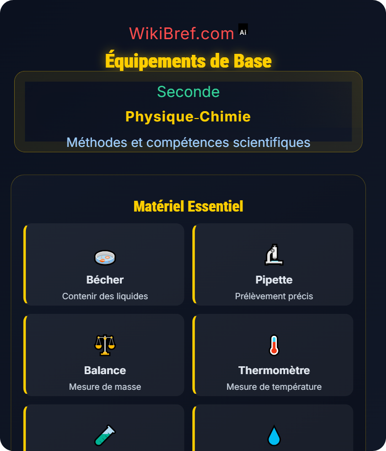Matériel de laboratoire et sécurité Méthodes et compétences scientifiques
