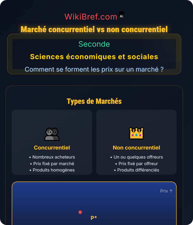 Les différents types de marchés et d’échanges marchands Comment se forment les prix sur un marché ?