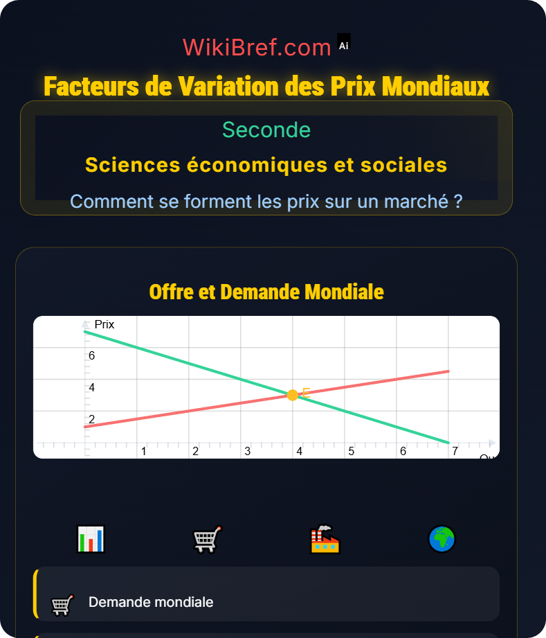 Marchés mondiaux et prix internationaux Comment se forment les prix sur un marché ?