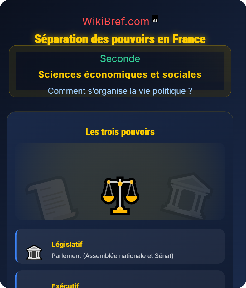 L’organisation des pouvoirs en France Comment s’organise la vie politique ?