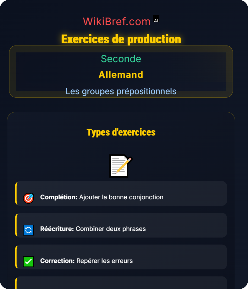 Conjonctions de coordination Les groupes prépositionnels
