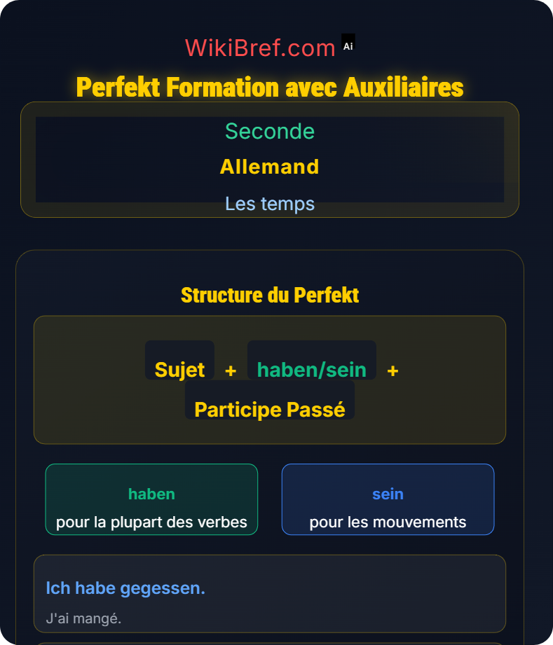 Prétérit et parfait Les temps