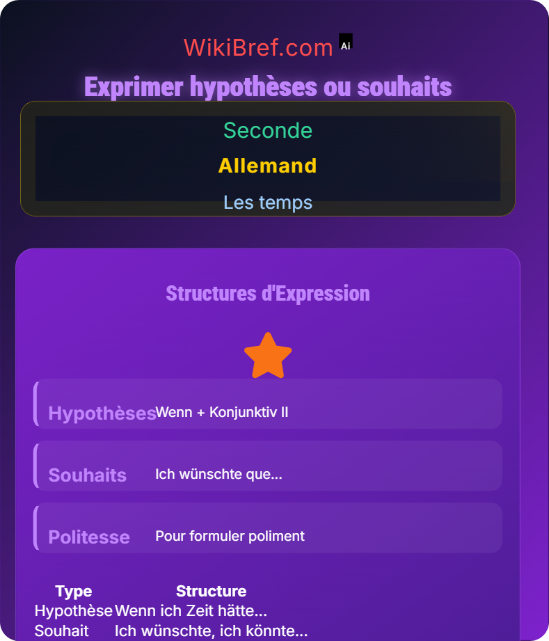Subjonctif II pour hypothèses Les temps