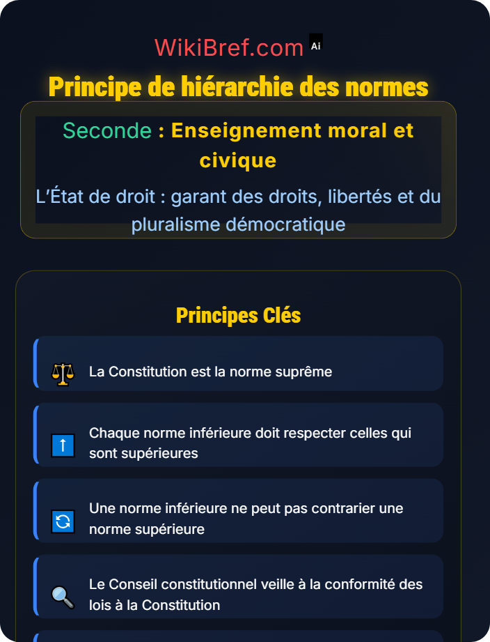 Principe de hiérarchie des normes Qu’est-ce que l’État de droit ?