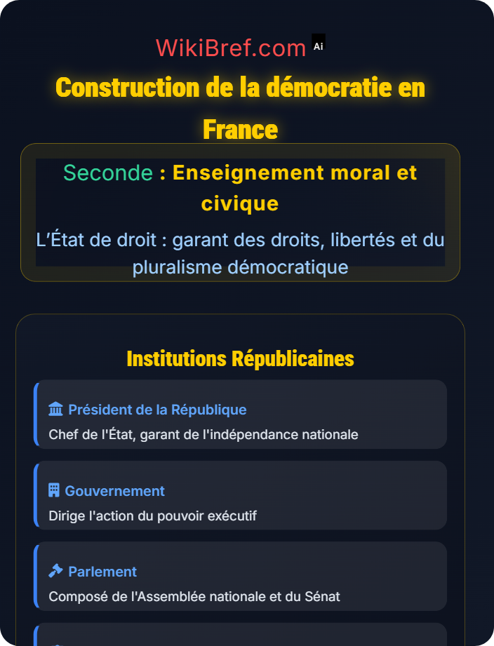Construction de la démocratie en France L’État de droit : le fruit d’une longue évolution