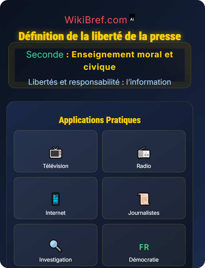Définition de la liberté de la presse La liberté de la presse