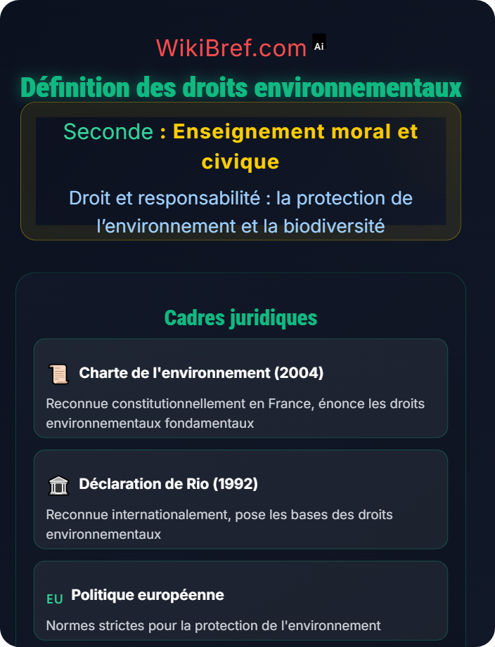 Définition des droits environnementaux Les droits environnementaux et la transition écologique