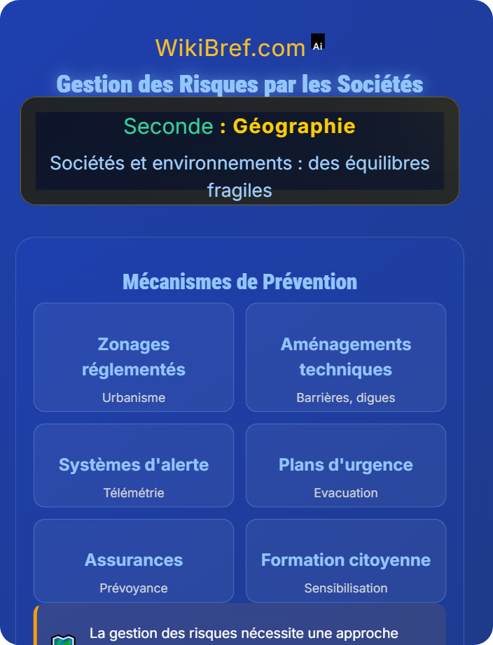 Gestion des risques par les sociétés Les sociétés face aux risques