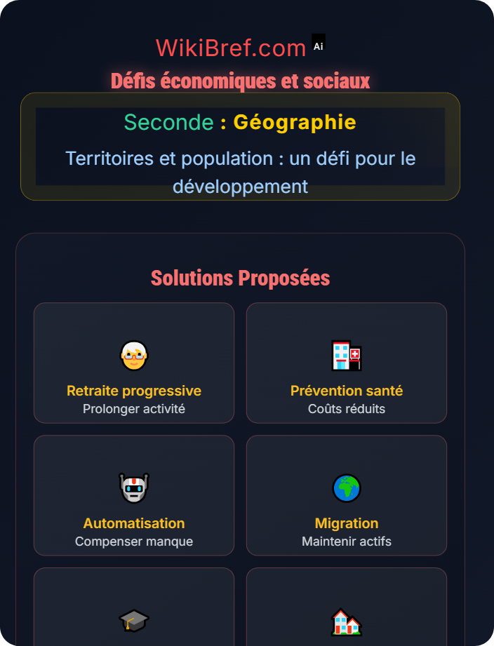 Défis économiques et sociaux Des trajectoires démographiques différenciées : les défis du nombre et du vieillissement