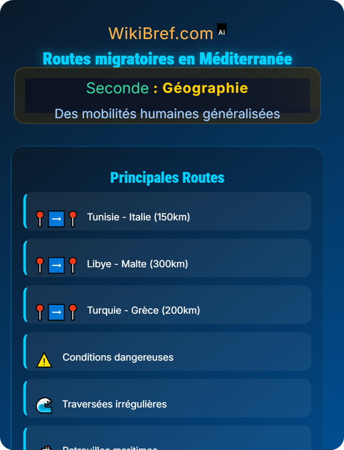 Routes migratoires en Méditerranée La mer Méditerranée : un bassin migratoire