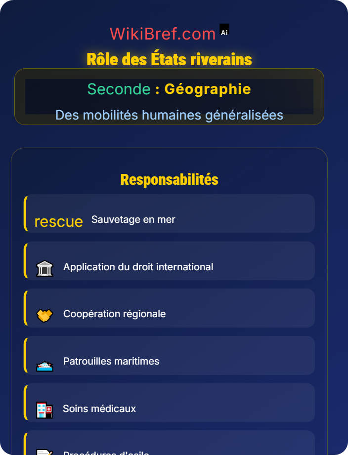 Rôle des États riverains La mer Méditerranée : un bassin migratoire