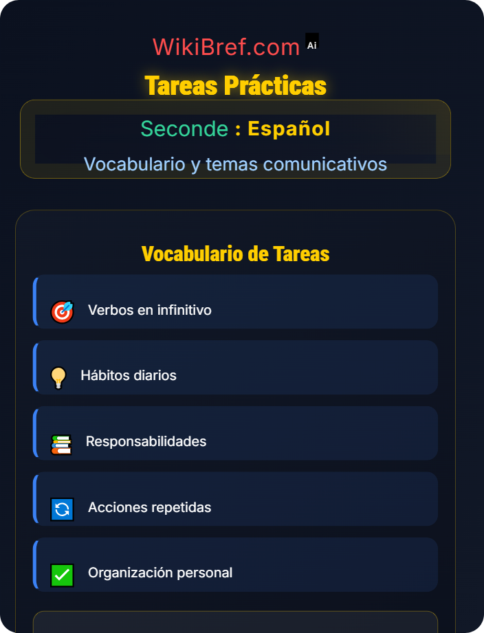 Tareas prácticas Vida cotidiana y rutinas