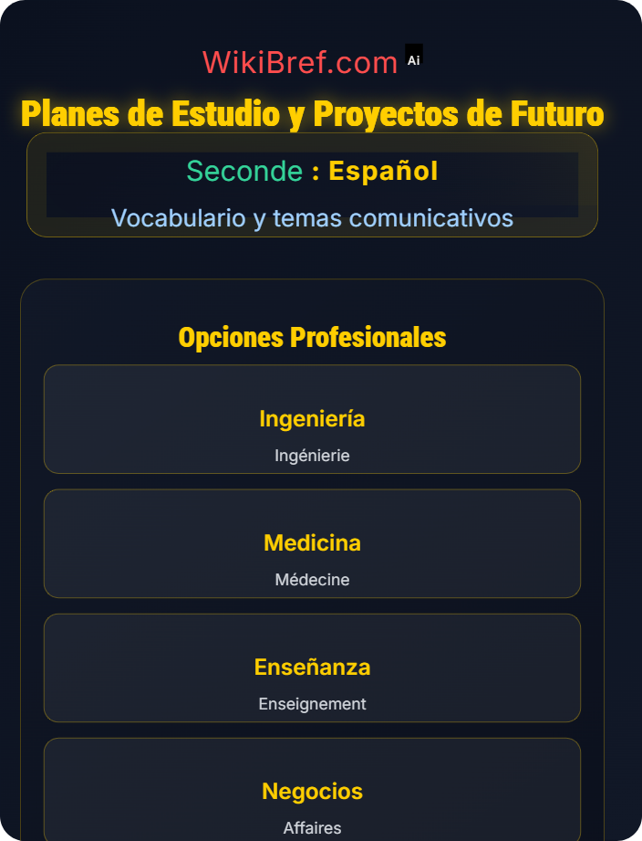 Planes de estudio y proyectos de futuro Educación, estudios y futuro profesional