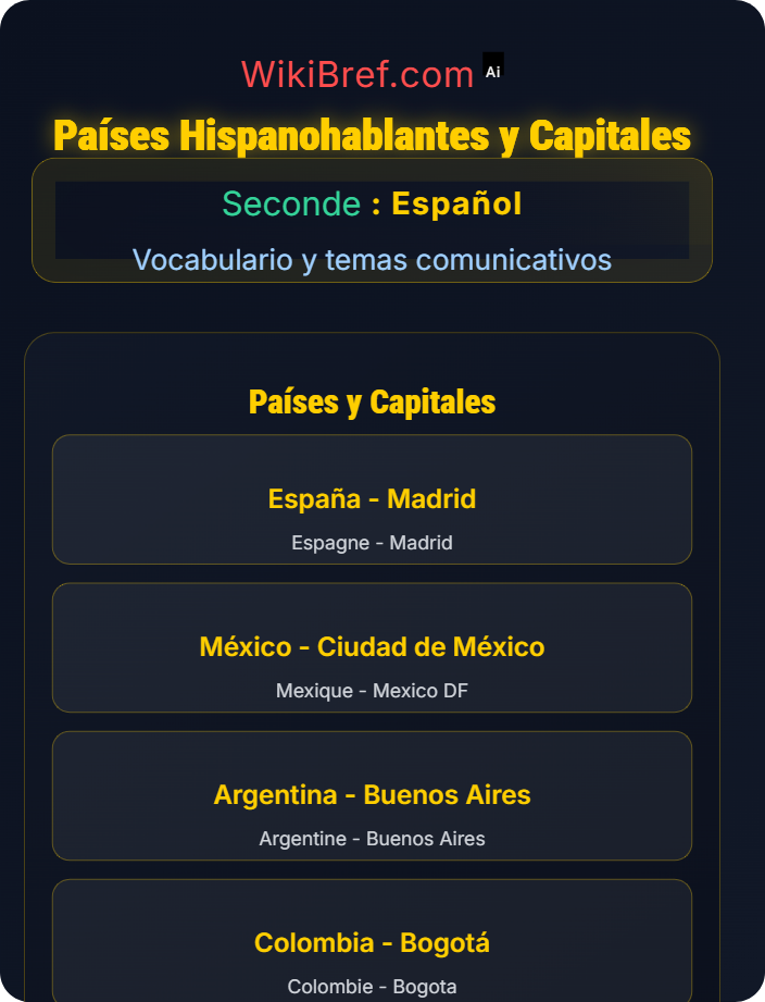 Países hispanohablantes y capitales Cultura y sociedad hispanohablante