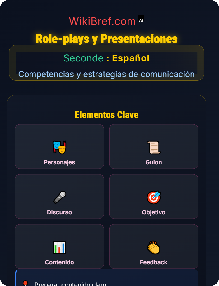Role-plays y presentaciones Expresión oral y escrita