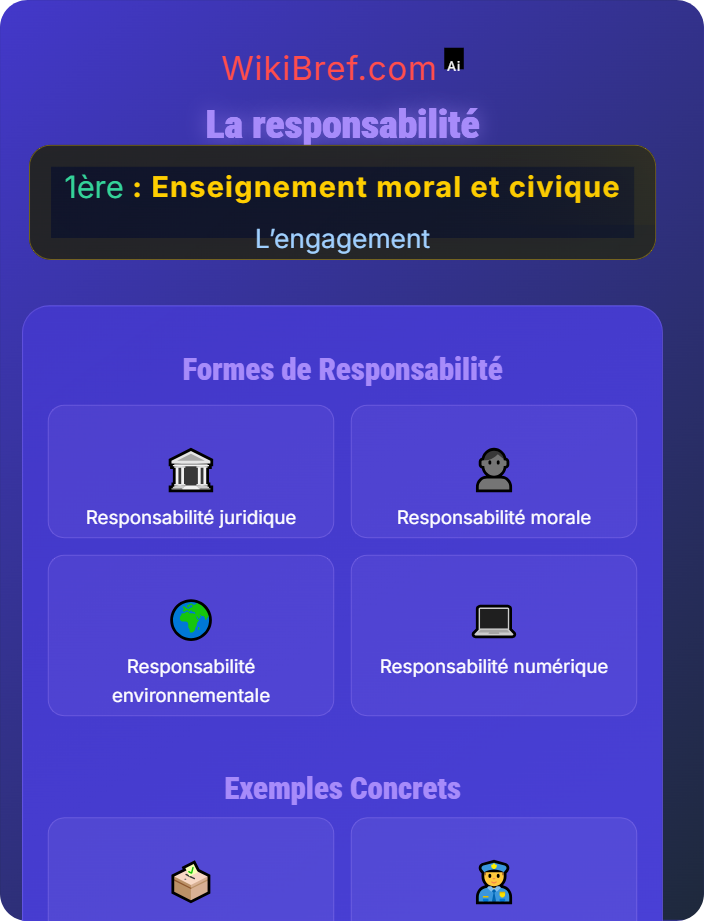 La responsabilité Les valeurs de l’engagement