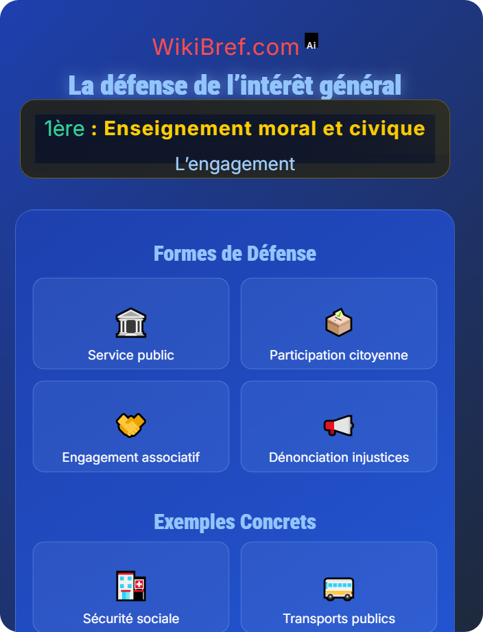 La défense de l’intérêt général Les valeurs de l’engagement