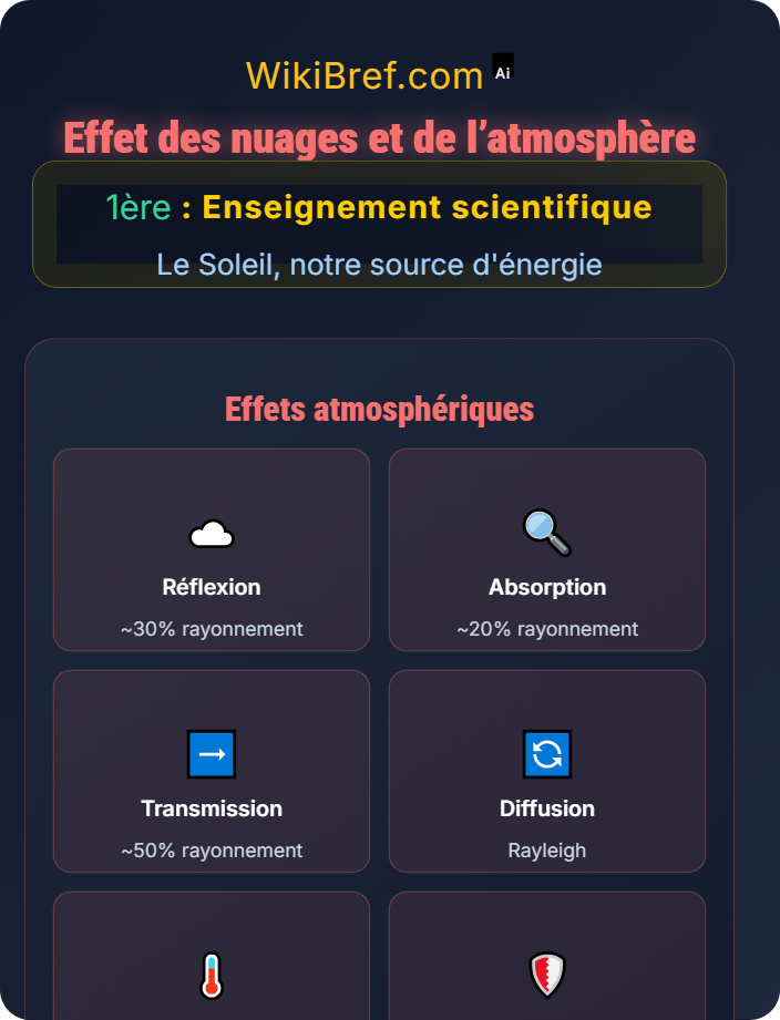 Effet des nuages et de l’atmosphère Le rayonnement solaire