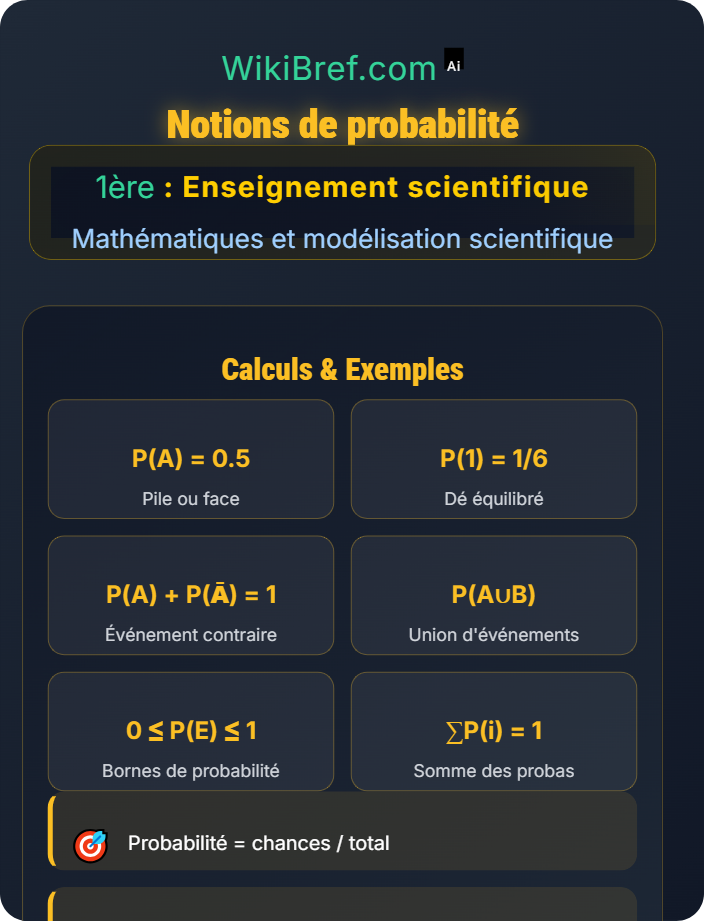 Notions de probabilité Phénomènes aléatoires
