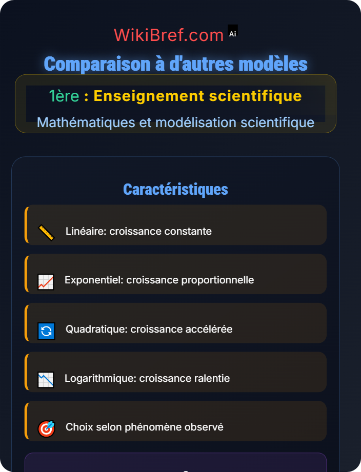 Comparaison à d’autres modèles Modèles exponentiels et suites géométriques