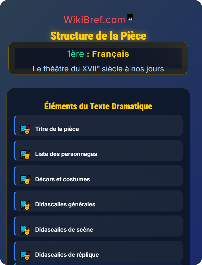 Structure de la pièce Le texte dramatique