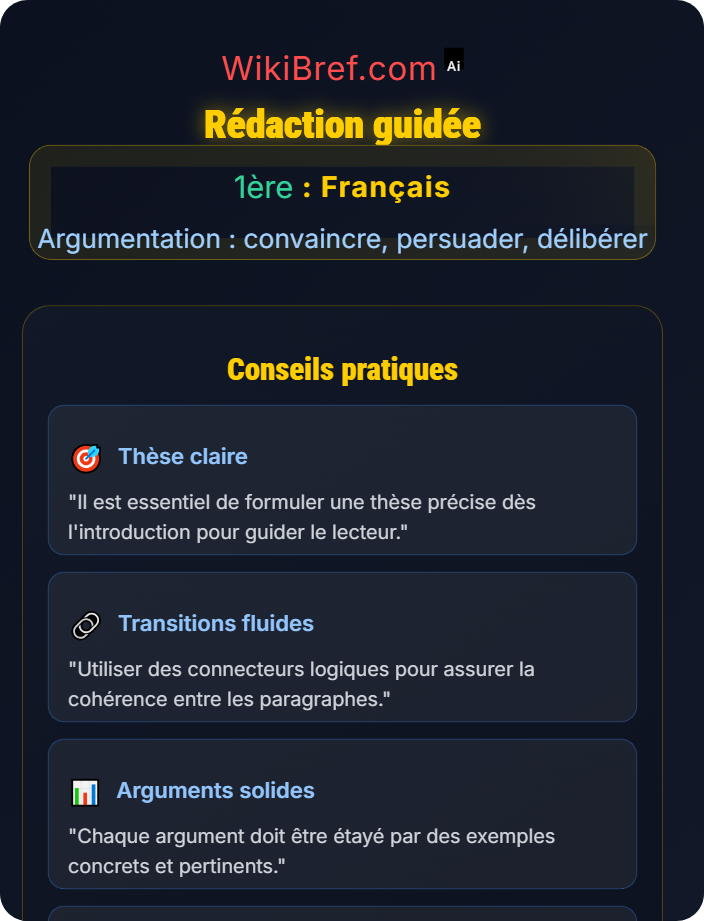 Rédaction guidée Produire un texte argumentatif