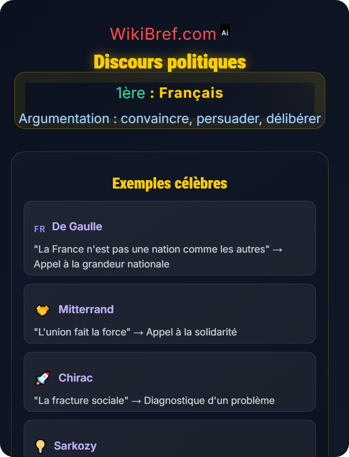 Discours politiques Argumentation dans les médias
