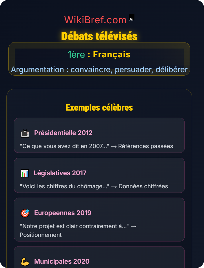 Débats télévisés Argumentation dans les médias
