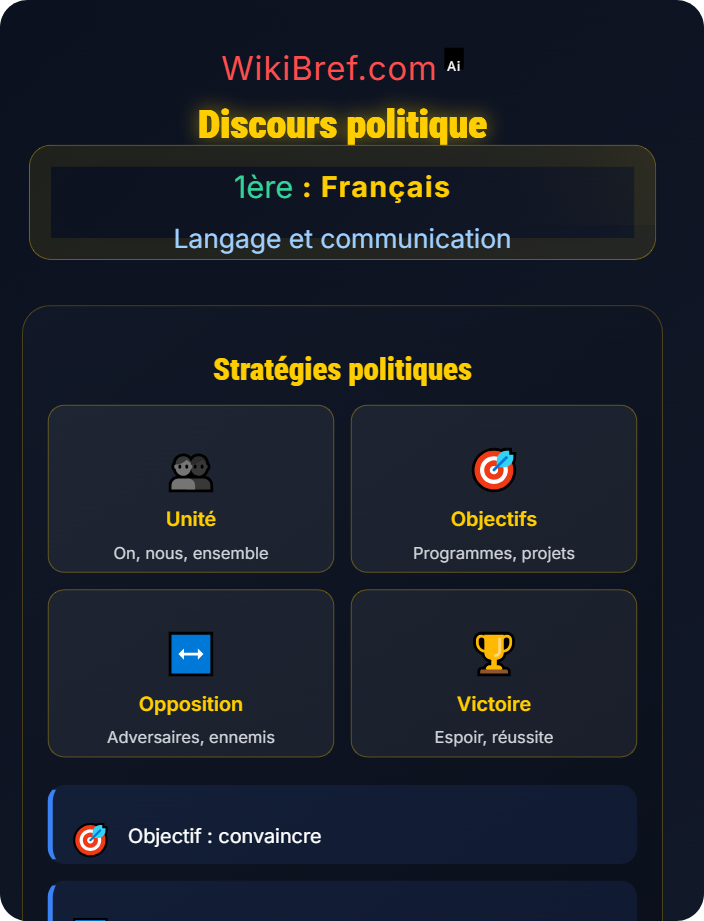 Discours politique La persuasion et l’influence