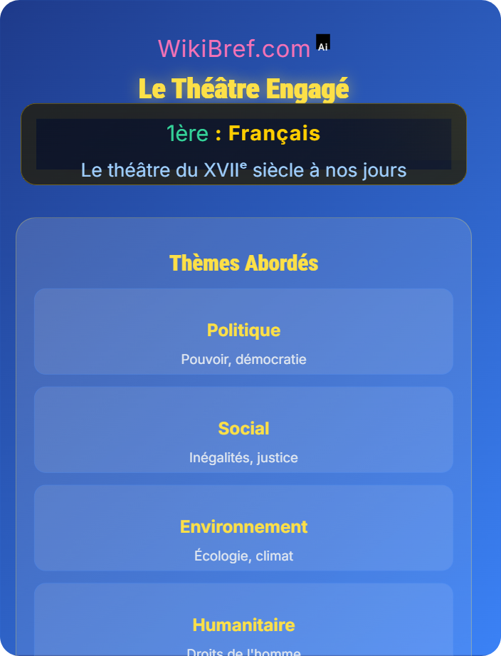 Le théâtre engagé Théâtre et société