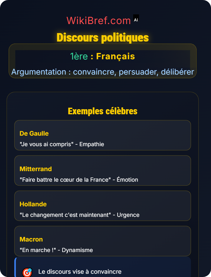 Discours politiques Argumentation dans les médias