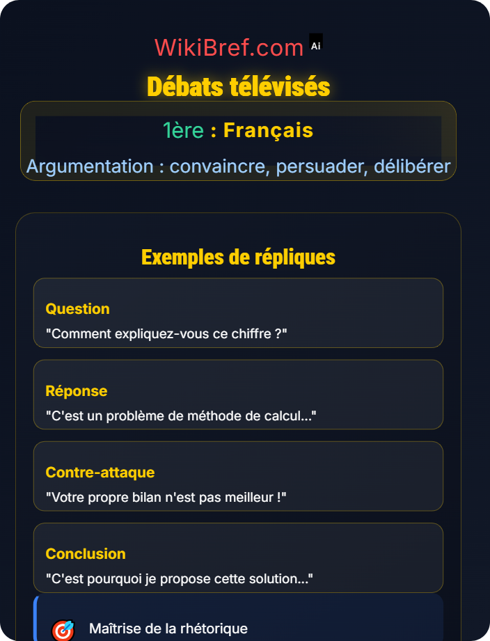 Débats télévisés Argumentation dans les médias