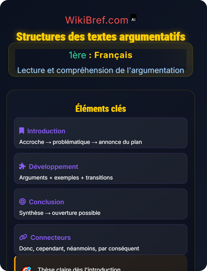 Structures des textes argumentatifs Texte argumentatif et discours