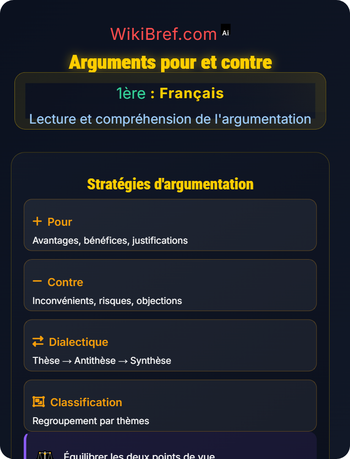 Arguments pour et contre Débats et controverses