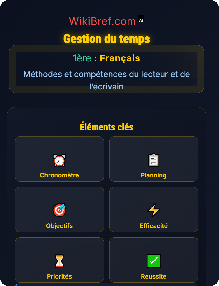 Gestion du temps Évaluation orale