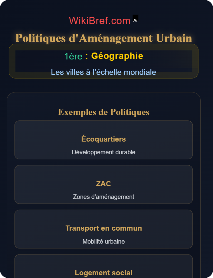 Politiques urbaines La croissance démographique et les villes