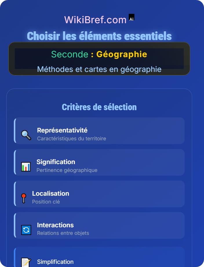 Choisir les éléments essentiels Le croquis cartographique
