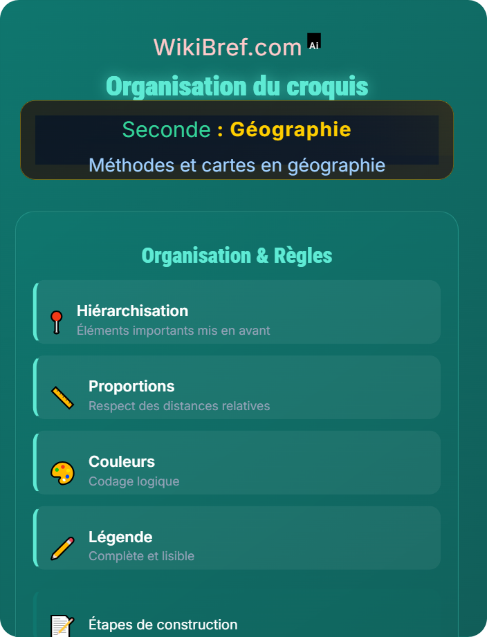 Organisation du croquis Le croquis cartographique