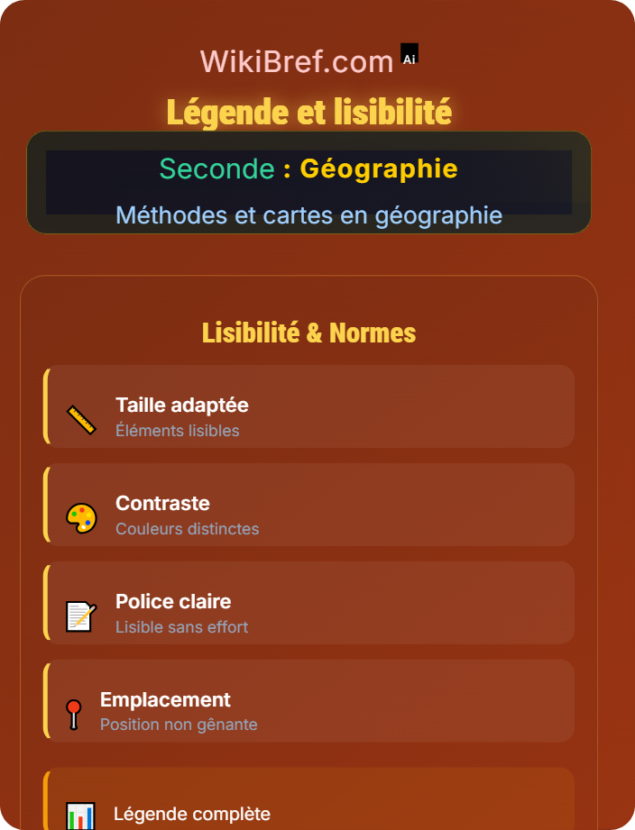 Légende et lisibilité Le croquis cartographique