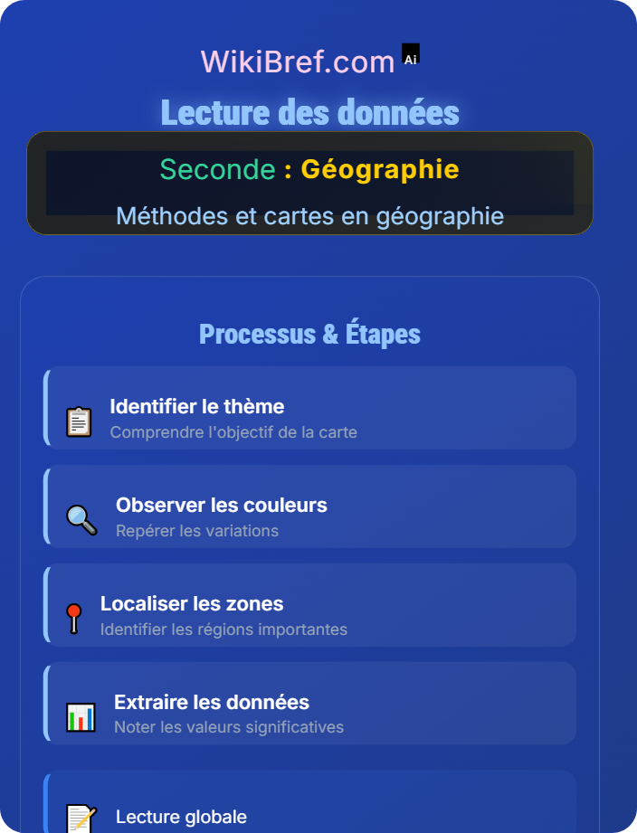 Lecture des données Analyse de cartes thématiques